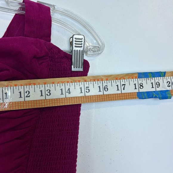 Anthropologie HD in Paris Size 6 Mini Corduroy Dress Purple Magenta Strapless - Picture 5 of 16